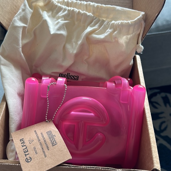 Melissa x Telfar Small Jelly Shopping Bag Clear Pink - Picture 5 of 5